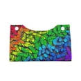 thumbnail image 4 of Lsque Rainbow Butterflies Printed Long Tissue Box Cover Holder, Facial Paper Organizer Dispenser,Triangle with Bottom Belt, PVC Leather Decorative Organizer, 4 of 9