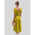 thumbnail image 3 of Vestido Largo para Mujer Vestido Midi Casual con Manga Corta Abullonada, 3 of 5