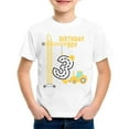 thumbnail image 4 of Huowey Toddler Shirt Outdoor Sports Summer Short Sleeve Cotton Casual Crewneck Truck Excavator Graphic T Shirt Everyday Wear Tee Tops,White,3-4 Years, 4 of 4