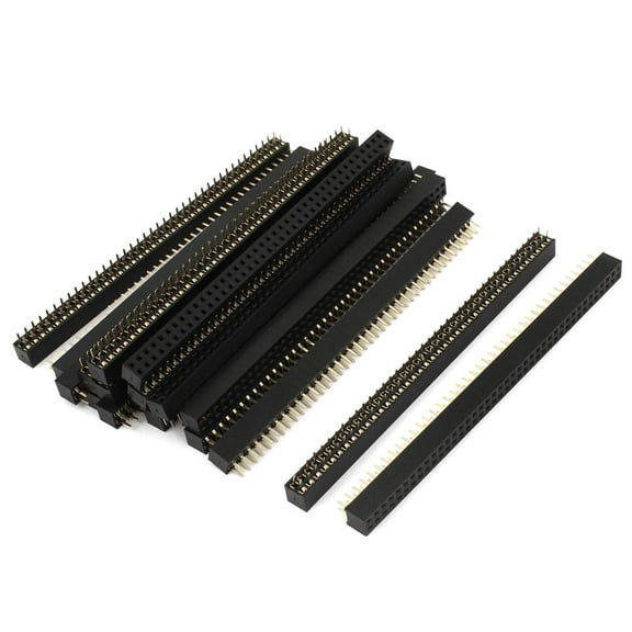Unique Bargains 20Pcs Female PCB Header 40 Way 2.0mm Spacing Connector Black