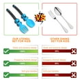 thumbnail image 2 of Deinyi Construction Toddler Utensils - Toddler Forks And Spoons - Kids Construction Truck Utensils - Forks And Spoons Silverware Set - Christmas Birthday Gift For 1 2 3 4 5 Year Old Blue, 2 of 4