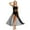 Black, variant on Women Elegant Spaghetti Straps Ballet Dancing Flowy Maxi Long Dress Modern Latin Skater Black L