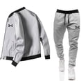 thumbnail image 3 of Conjunto de chaqueta informal con cremallera para hombre, de color sólido chaqueta cómoda, moda popular, primavera y otoño, nuevo, 2024, 3 of 4