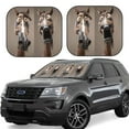 thumbnail image 1 of Wukai Funny Horse Faces Expressions Car Front Windshield Sun Shade,Sun Visor Shield Block Automotive Interior Protector Blocks UV Rays-Medium, 1 of 6