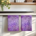 thumbnail image 7 of Boho Floral Kitchen Towels Set of 4, Purple Flowers Vintage Bohemian Watercolor Absorbent Dish Towels for Kitchen, Microfiber Hand Towel, Quick Drying Tea Towel for Cleaning Decorative Dishcloths, 7 of 7