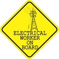 thumbnail image 4 of 5in x 5in Electrical Worker On Board Sticker, 4 of 4