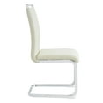 thumbnail image 6 of Noble House 39.4" Modern High Dining Chairs, PU Leather Upholstered High Back, C-Shaped Metal Legs, White, Set of 4, 6 of 8