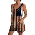 thumbnail image 1 of 2DXuixsh Combishort pour Femmes Combinaison Courte Été Décontractée Mode Imprimée avec Poches Combinaison Short Grande Taille Tenue Décontractée pour Femmes Autre Taille m, 1 of 5