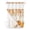 Cream, Orange, variant on No Hook Shower Curtain, Thanksgiving Standard Shower Curtains with Snap in Liner, Fall Orange White Pumpkin Leaves Vines Flower Waterproof Washable Fabric Bathroom Curtain Set, 66" x 72"