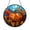 Acrylic 3.5 Inch, variant on Pumpkin Stained Glass Suncatcher, Autumn Leaves Round Window Hanging, Fall Harvest Decorative Glass Style Art, Seasonal Home Window Decor Accent, Thanksgiving Inspired Gift for Family and Friends