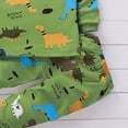 thumbnail image 4 of CAUYDY Toddler Pajamas Cotton Kids Pajamas for Boys Girls Long Sleeve Pajama Set 2 Piece Snug Fit Pjs Set(L101-Green,6-12 M), 4 of 6