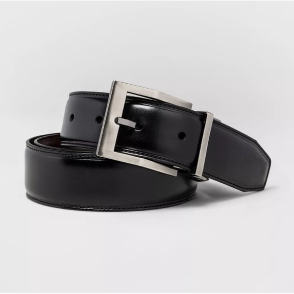 Men's SWISSGEAR Reversible Contemporary Buckle Belt - Black/Brown L