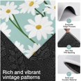 thumbnail image 3 of Teal Daisy Flower White Blooms Pattern Kitchen Rugs Sets Of 3,Kitchen Runner Rugs Non Skid Washable,Decorative Kitchen Floor Mats for Kitchen,Sink,Laundry,17"x30"+ 17"x47" + 17"x59", 3 of 6