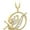 Yellow, variant on 14K White Gold Finish Round Cut White Diamond 925 Sterling Silver Diamond Cute Elf Angele With D Initial Letter Pendant Necklace for Women