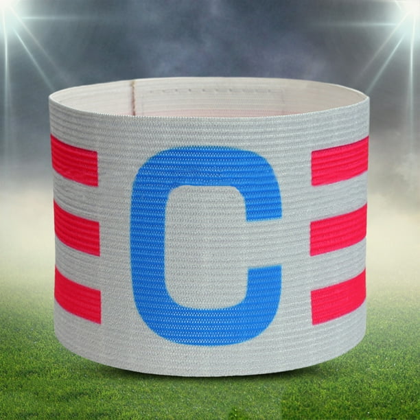 Brazalete Capitan Banda Ajustable Transpirable para Capitán de Fútbol (Gris)