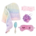 thumbnail image 3 of Three Cheers for Girls: Rainbow Shower 5 Piece Set W/ Loofah, Mask, Brush, Headband, & Towel Wrap, Kids Ages 6+, 3 of 9