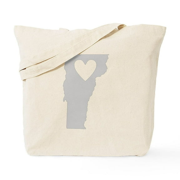 CafePress - Heart Vermont Tote Bag - Unisex Canvas Tote Bag, Beige, 1-Piece