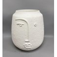 thumbnail image 1 of Cache-pot – Stuc blanc avec grands traits du visage, 1 of 1