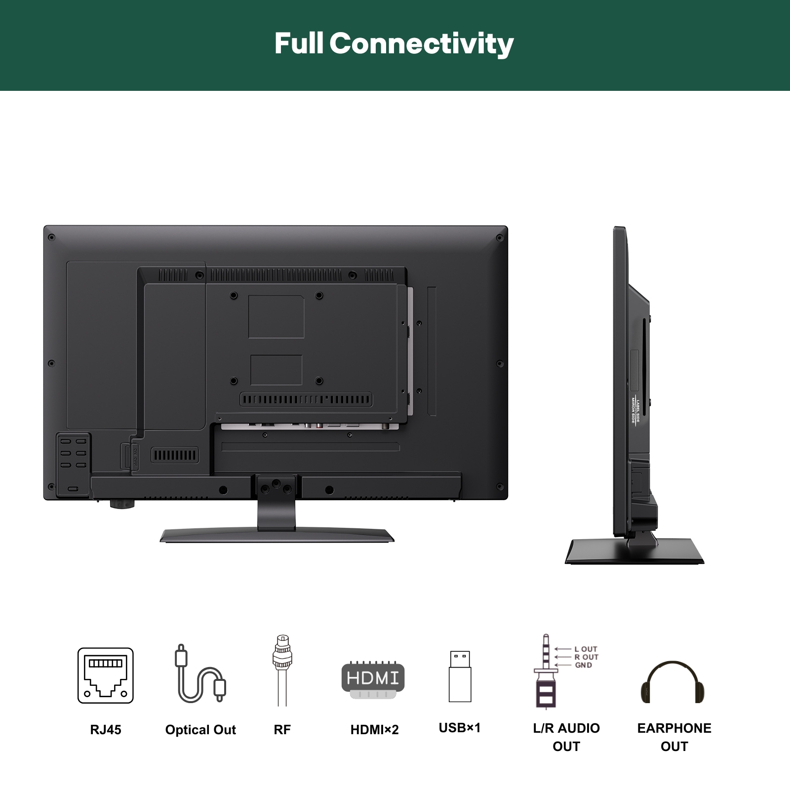Sylvox 19" 12V RV Smart TV with Built-in DVD photo 2