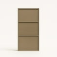 thumbnail image 4 of 3-Tier Black Bookcase with Doors – Matte Finish Vertical Storage Shelf by PJ Furniture, 4 of 7
