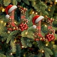 thumbnail image 2 of Christmas Tree Ornaments 2D Acrylic Monogram Pendants With Santa Hat 26 Letters Hanging Decorations For DIY Crafts And Home Decor, 2 of 4