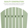 thumbnail image 4 of Best Choice Products Folding Adirondack Chair Outdoor, Wooden Accent Lounge Furniture w/ 350lb Capacity - Sage Green, 4 of 7