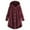 Red, variant on Women's Long Sleeve Plush Hoodie Coat Solid Fuzzy Fleece Open Front Hooded Cardigans Jacket Coats Outwear with Pocket,S-5XL