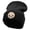 Black, variant on Spooky Moon Embroidered 12 Inch Long Knitted Beanie - Navy OSFM