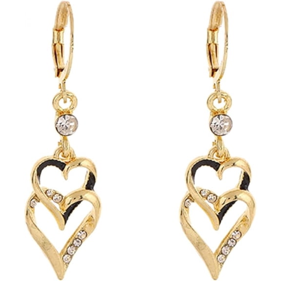 PULABO 925 Sterling Silver Drop Earrings for Women Gold Earrings Wedding Earrings Jewelry