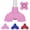 Light Pink, variant on SupreGear Quad Cane Tip, 3/4 inch Self-Standing Rubber Base for Walking Sticks, Blue
