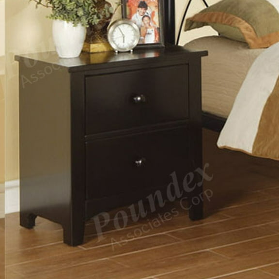 Simple Relax Wood Nightstand with 2 Drawers