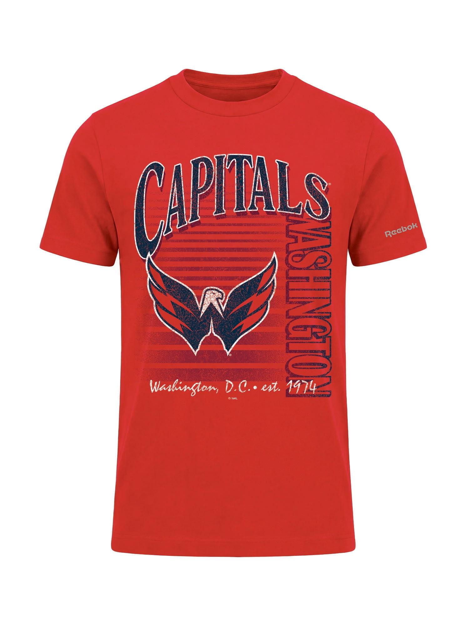 Washington Capitals Reebok Mens Crew Neck Short Sleeve T-Shirt