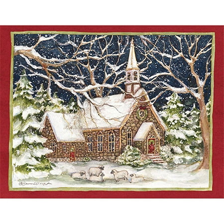 Lang "stone Church" Boxed Christmas Card