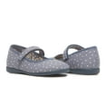 thumbnail image 2 of Childrenchic Mary Jane Flats with Hook and Loop Straps – Girls' Shoes for School, Weddings and Casual Wear (Canvas - Blue Polka Dots, 30 M EU/13 M US Little Kid), 2 of 6