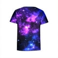 thumbnail image 6 of Tnhcen Women's Summer Starry Sky Print Round Neck Short Sleeve Basic Top – Casual Plus Size Shirts S-3XL Breathable Stretchy Tops, 6 of 7