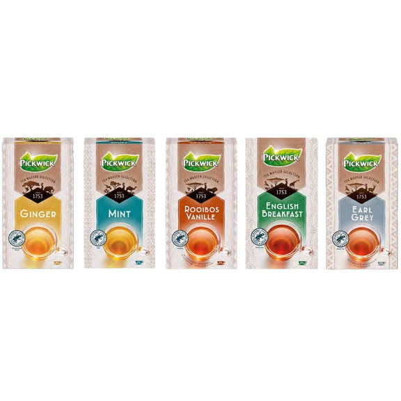 Pickwick Tea Master Selection 5 Flavor Variety Pack 125 tea bags