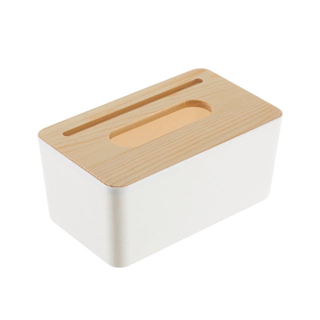 eccomum Paper Towel Dispenser Wood Tissue Box Cover Holder Countertops Bathroom Toilet Tissue Box Home Kitchen Paper Extraction Dispenser