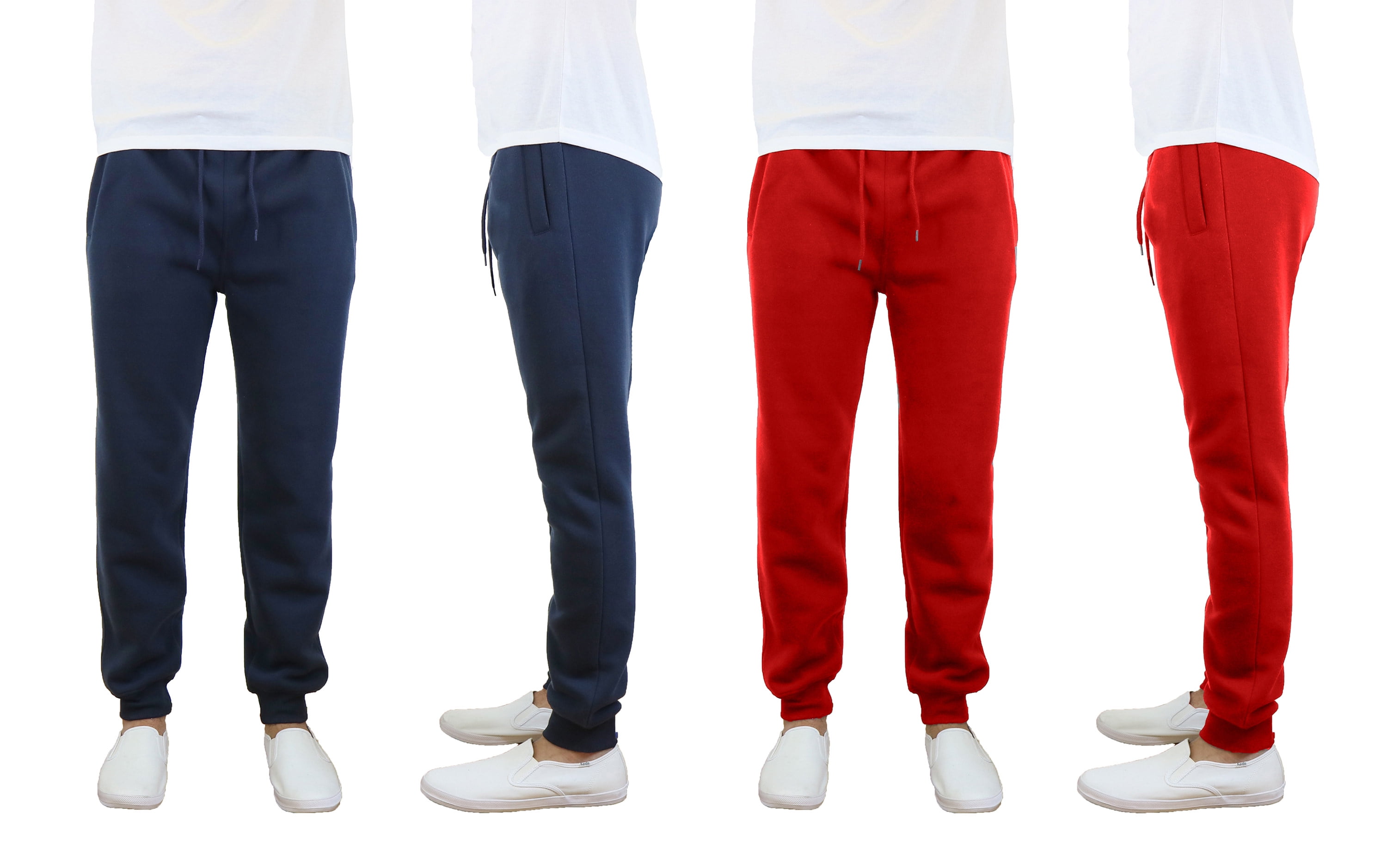 2 Pack Mens Fleece Jogger Pants - Walmart Business Supplies