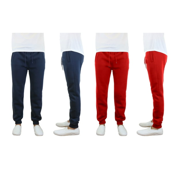 2 Pack Mens Fleece Jogger Pants - Walmart Business Supplies