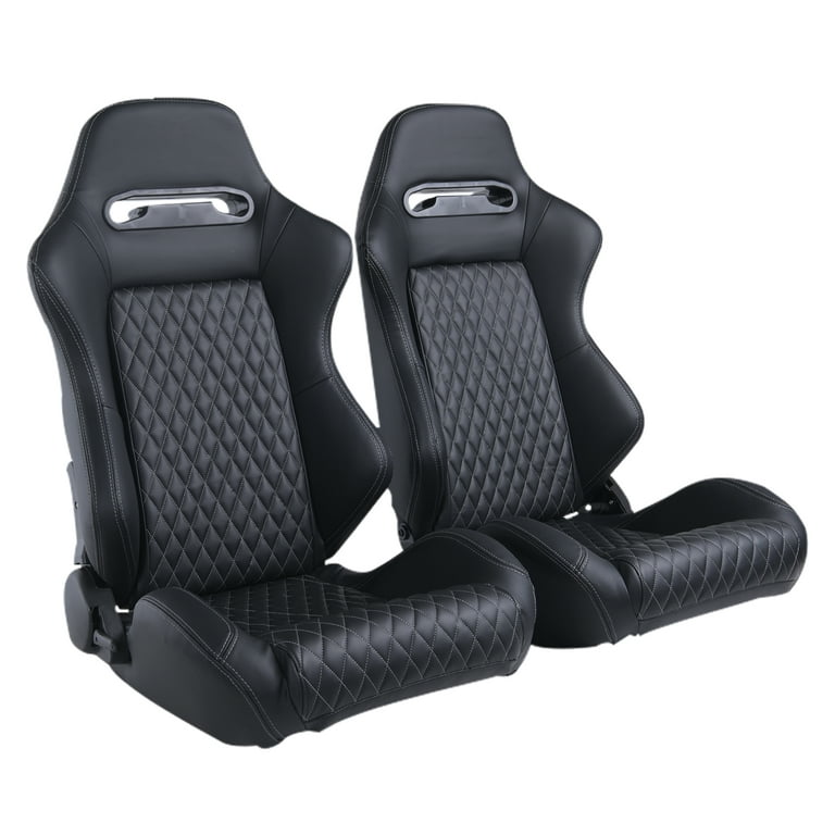 OKLEAD Sports Style 2pcs Set Racing Seats PVC Leather