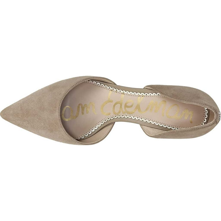 Women's Sam Edelman Jaina D'Orsay Pump Oatmeal Kid Suede Leather