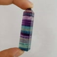 thumbnail image 3 of K-KED 10pcs 50-60mm Natural Rainbow Fluorite Obelisk Quartz Crystal Point Reiki Wand, 3 of 9