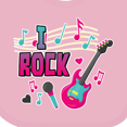 thumbnail image 4 of Inktastic I Rock with Guitar Microphone and Music Notes Boys or Girls Baby Bib, 4 of 4