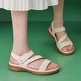 thumbnail image 3 of Womens Walking Sandals Open Toe Arch Support Orthopedic Shoes Thick Soft Sole Breathable Footbed Slingback Summer Dress Shoes White Size 7, 3 of 7