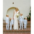 thumbnail image 4 of 3 Pieces Boys' Suit Linen Slim Fit boys Suits Summer Beach Wedding Tuxedo Suit for boys, 4 of 8
