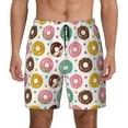 thumbnail image 2 of Picia Colorful Donuts pattern Mens Swim Trunks with Compression Liner Stretch Beach Shorts Quick Dry with Zipper Pockets No-Chafing Board Shorts-XX-Large, 2 of 9