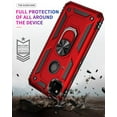 thumbnail image 7 of TechCircle Google Pixel 4a Case, Ring Holder Kickstand Magnetic Hybrid Rugged Shockproof Cover, Red, 7 of 7