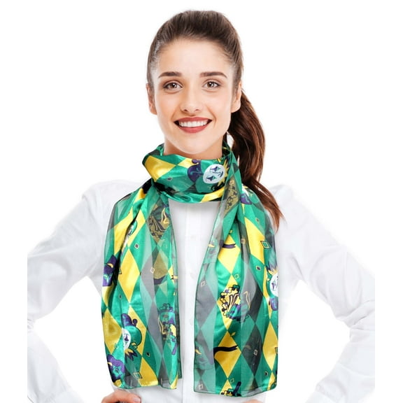 CBC Crown 13" x 60" Mardi Gras Festive Scarf