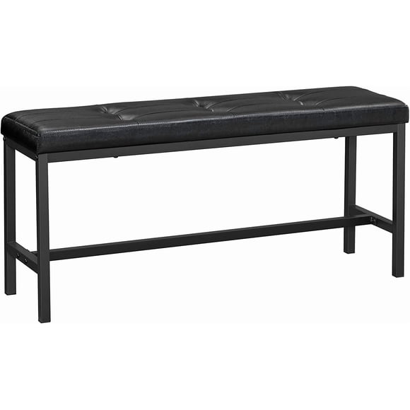 VASAGLE Banco Tapizado para Comedor con Estructura de Acero 108x32.5x48 cm