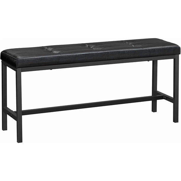VASAGLE Banco Tapizado para Comedor con Estructura de Acero 108x32.5x48 cm